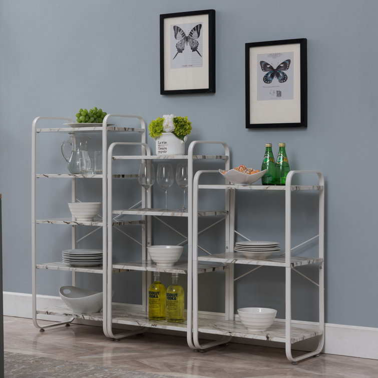 Wrought Studio Marlborough 19'' Steel Standard Baker's Rack with Wine